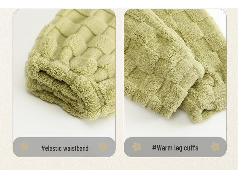 Women's Flannel Jacquard Pajamas - Zippered, Thickened, Warm Autumn/Winter Outerwear