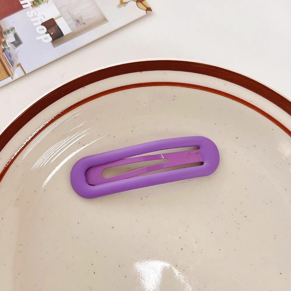 Morandi Color Hair Clip for Women - Trendy Square Side Bangs and Headdress Accessory