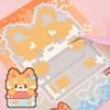 Cute Pixel Style Coloring Sticker Book Washi Paper DIY Collage Beans Stickers Gift Cartoon Scrapbook Sticker Diary Decoration