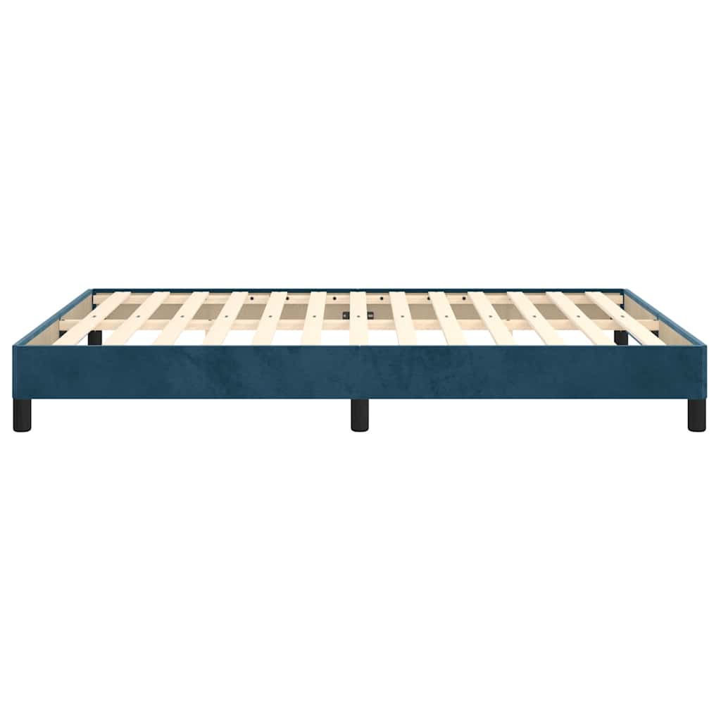 Bed Frame without Mattress Dark Blue 140 x 200 cm Velvet