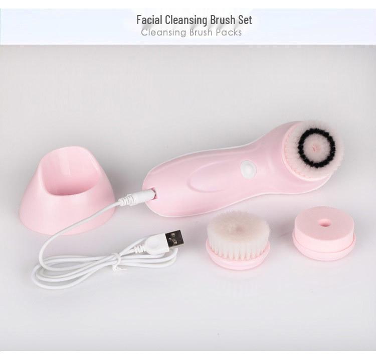 Waterproof Electric Facial Cleansing Brush - Blackhead Removal & Pore Cleanser