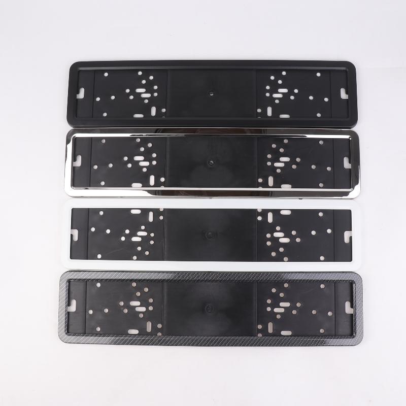 1Pcs Standard License Plate Stainless Steel Metal Frame Cover Ru Ua Eu Number Plate Holder Black License Plate Holder Mount