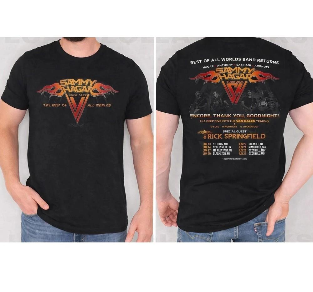 

Sammy Hagar Tour 2026 Best Of All Worlds June Tshirt Unisex T-Shirt XXL
