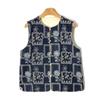 Premium Temperament Embroidered Crew Neck Loose Top Women's Vest 2025 Spring New Mother Outfit