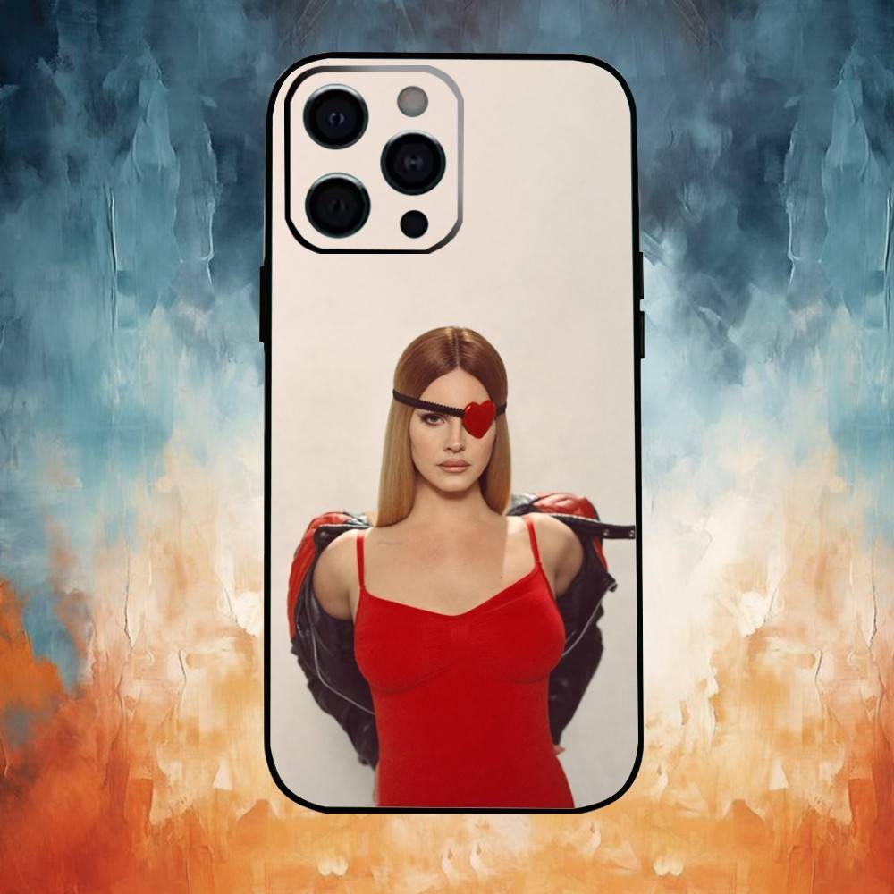 Aktorka Piosenkarka Lana Del R-Rey Etui na Telefon Dla iPhone 17,16,15,14,13,12,11 Plus,Pro Max,Miękki Silikon Czarna Pokrywa