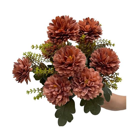 Chrysanthemum Bunch Faux Flowers with Bendable Stems Realistic Fake Flowers