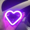 Solar Power Heart Shape C-Pillar Lamp Multi-Purpose Car Interior Decoration Lamp Automotive Atmosphere Love Light Car Accessory