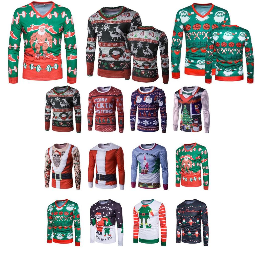 Women Men Ugly Christmas Sweater Xmas Jumper T Shirt Pullover Hoodies Stylish Festive Top