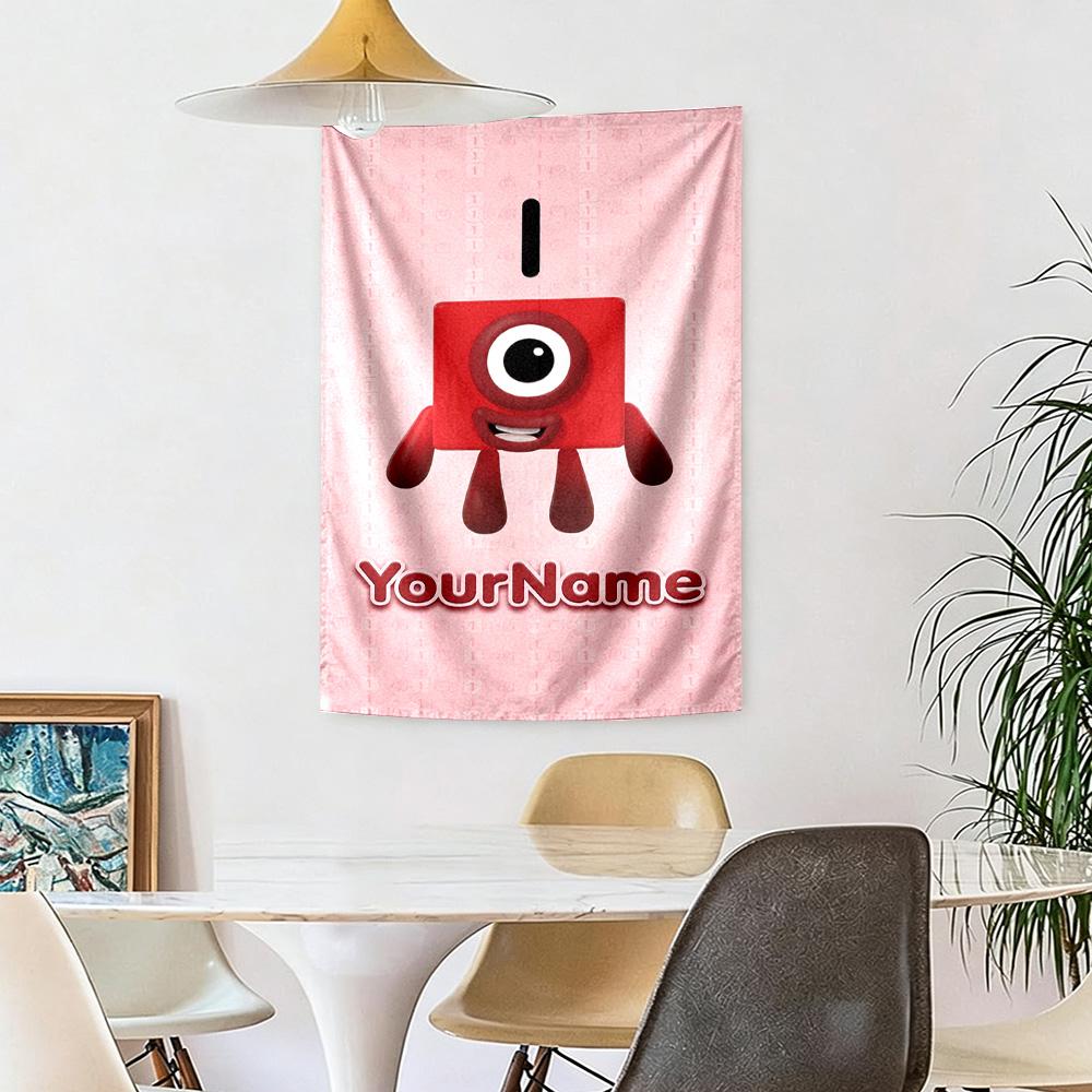 Numberblocks Custom Your Name Wall Decor Tapestry Art For Pet Memorial Birthdaywedding Party Backdrop Family Gift