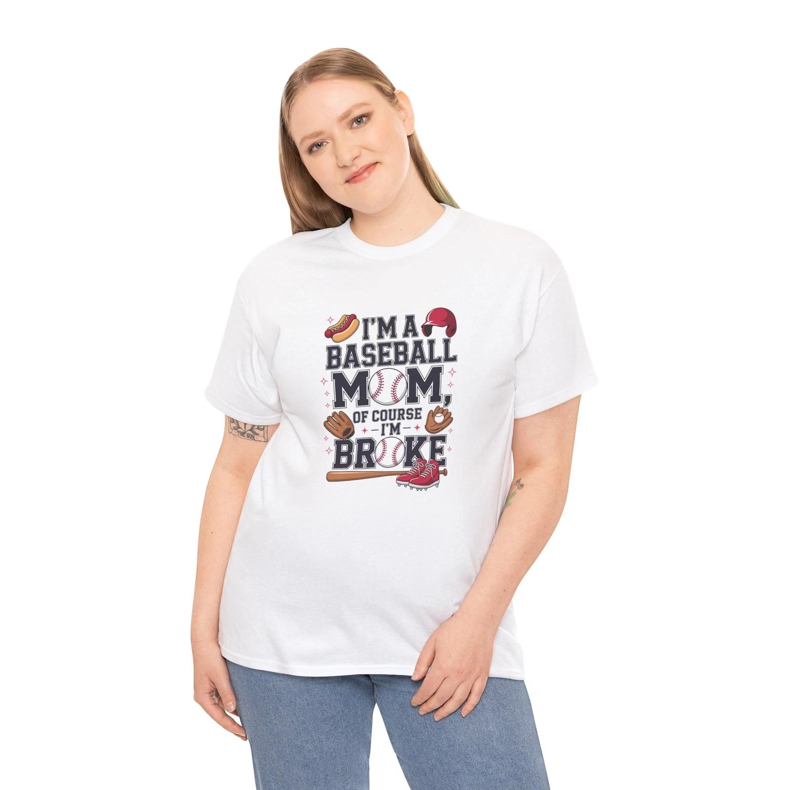 Funny Baseball Mom T-Shirt - Wearable Fun for Surprise Comedy Moments S