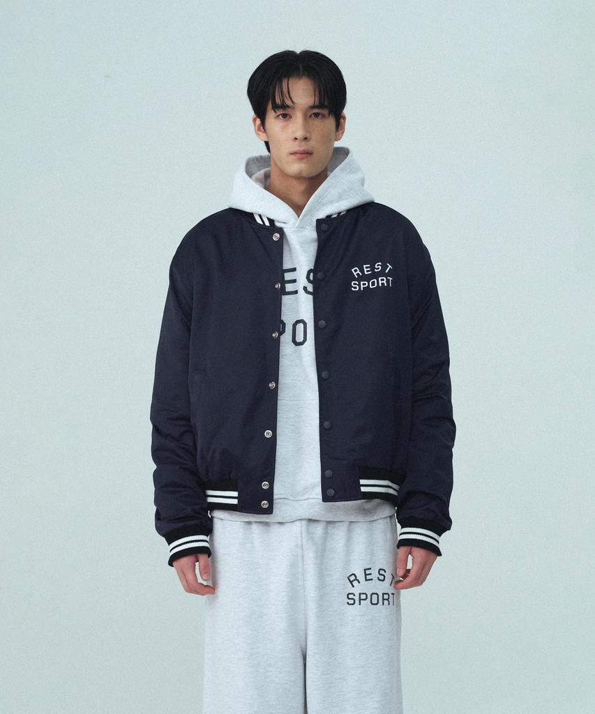 Rest&Recreation Rs Nylon Bomber Jacket - Navy