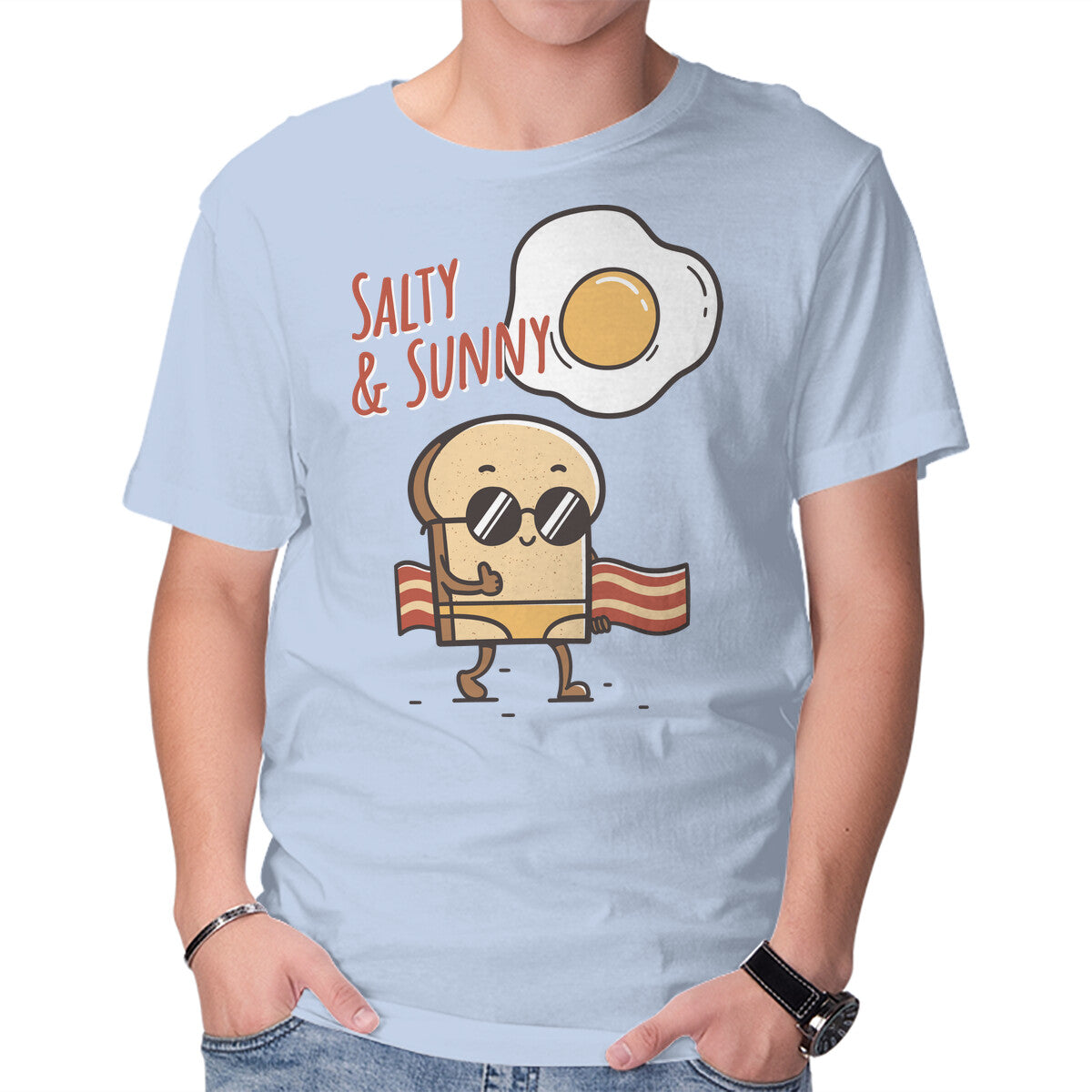 Unisex Crew Neck T-Shirt Summer Breakfast Graphic Short Sleeve Casual Tee XXL