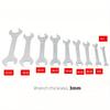9/10pcs Thin Open End Wrench Set 3mm Ultra-thin Flat Wrench Tool Multi-Function Super-thin for Plumbing Tubing Gas Nozzle Fork Spanner
