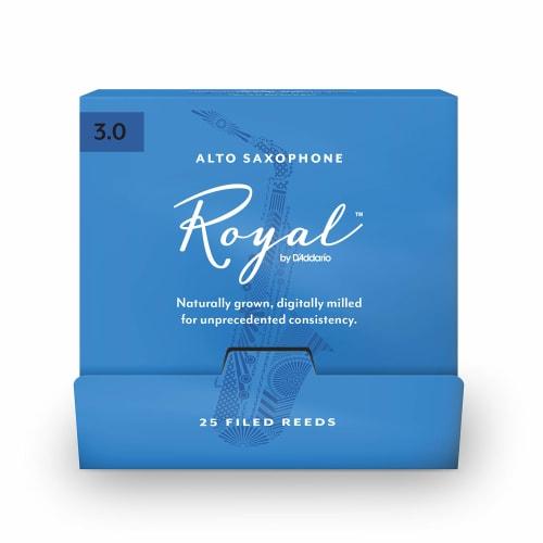 

D Addario WoodWinds D Addario Royal Reeds for Alto Saxophone, RJB0130-B25, Hardness 3.0, 25 Reeds (Individually Wrapped)