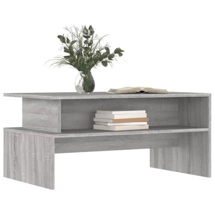 VidaXL Coffee Table Sonoma Grey 90x55x42.5 Cm Engineered Wood 834284