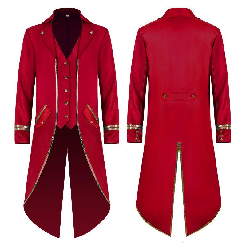 Long Steampunk Tailcoat Tuxedo Medieval Prince Victorian Gothic Coat  Halloween