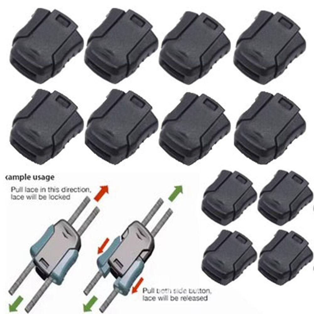 2pcs Black Cord Lock Bean Sportswear Accessories Toggle Clip Plastic Stopper  Outdoor Tool