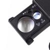 Jewelers Loupe Magnifier with LED Light UV Acrylic Lens Portable 30X 60X Pull Type Jewelry Eye Loop