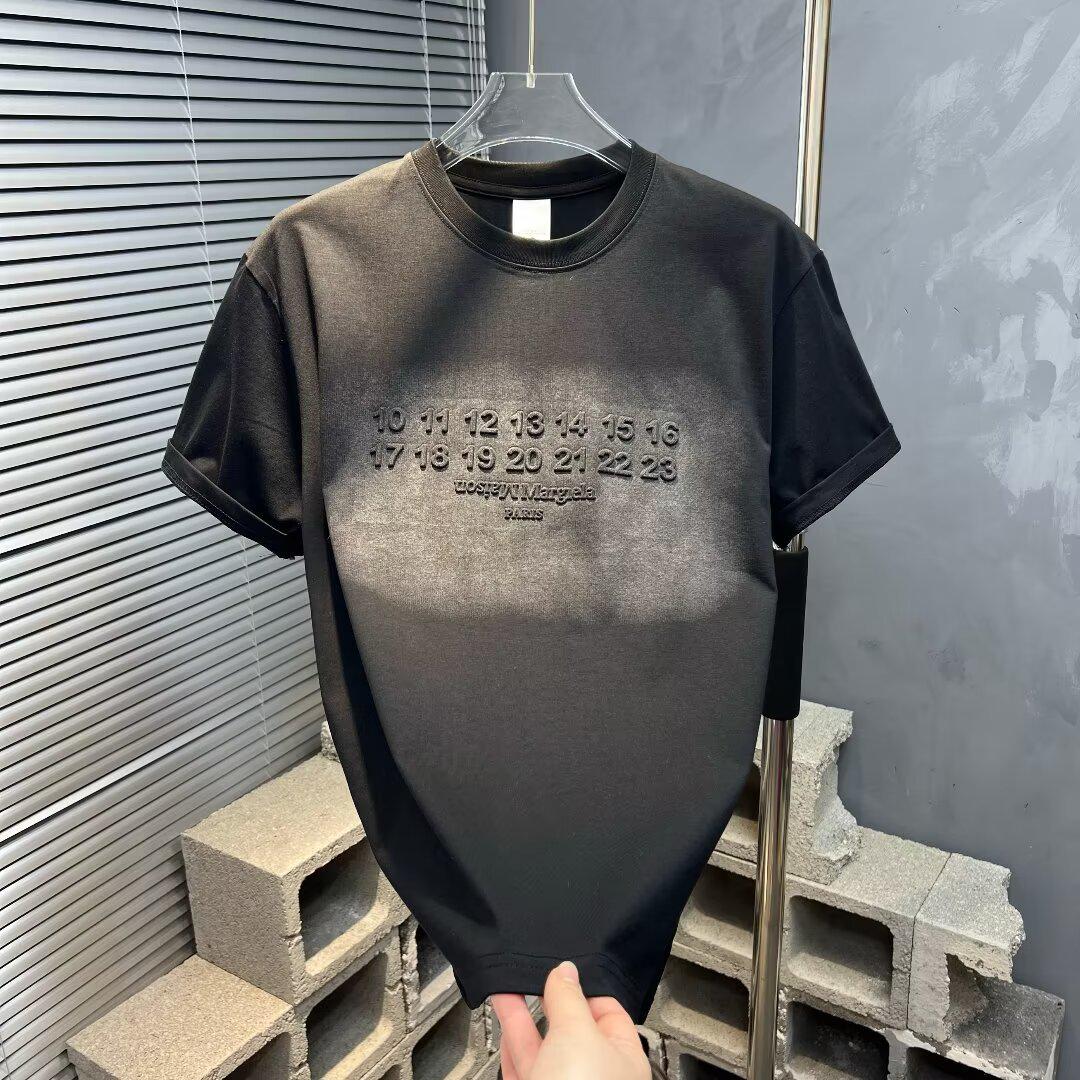 

Мужская роскошная свободная летняя футболка 2024 года с коротким рукавом и круглым вырезом XL