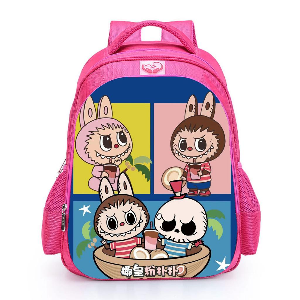 Labubu School Bag Student Polyester Comfortable Backpack Large Capacity Backpack Female 5401 CLE