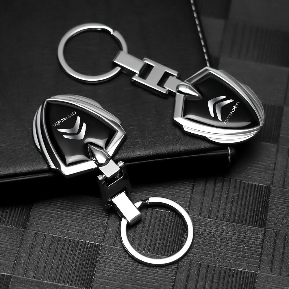 Car Styling Logo Metal Badge Keychain Key Decoration Accessories For Citroen C4 C3 C5 C1 C2 Berlingo Celysee Cactus Picasso Saxo