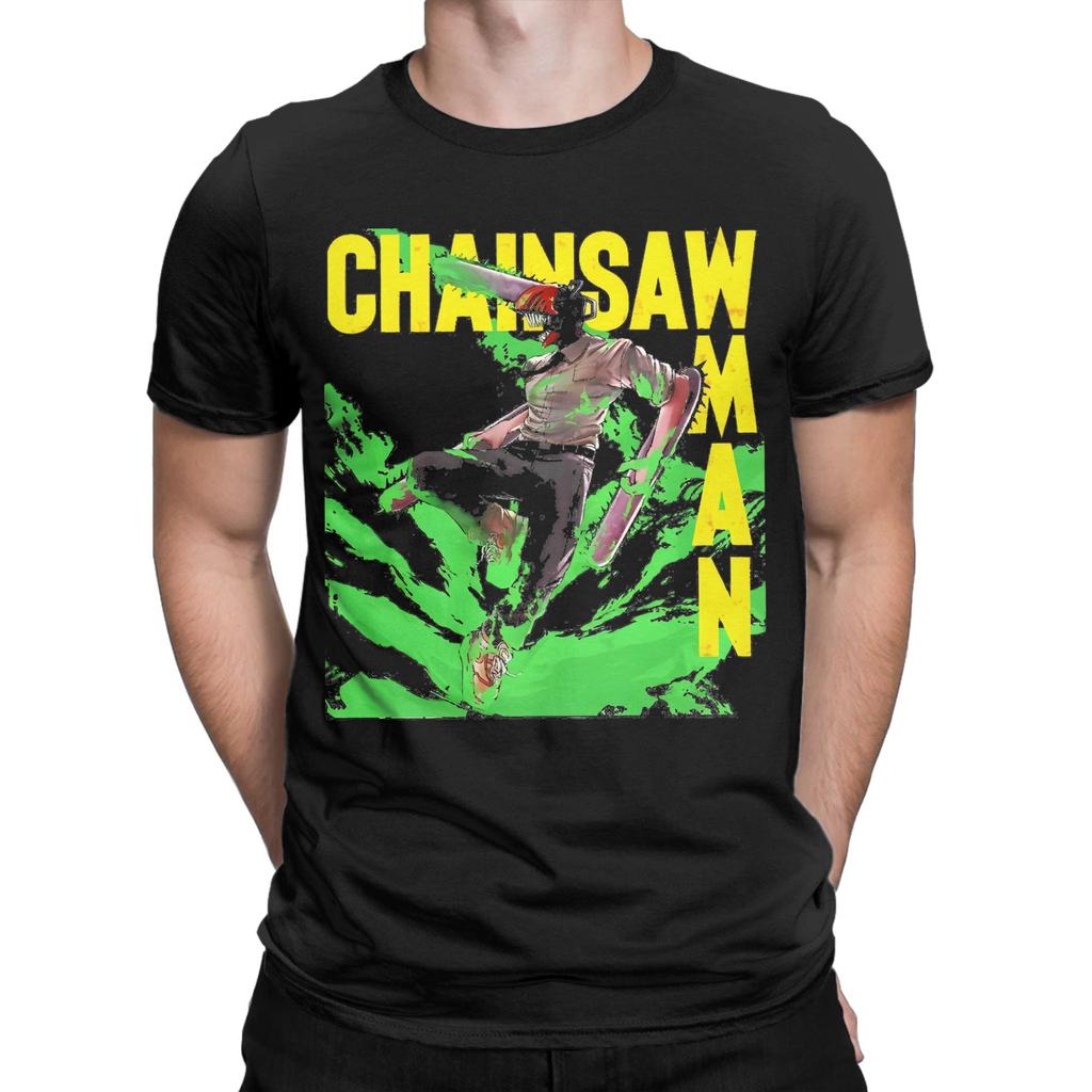Men Women Graphic Printing Chainsaw Man Anime T Shirt Tee Cotton Manga T-shirts Clothing