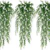 2Pcs Wall Home Garden Wedding Decoration Outdoor Artificial Plant Hanging Flowers With Eucalyptus Leaves Greenery Vine