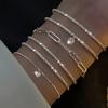 6Pcs 925 Sterling Silver Rhinestone Bracelets for Women Girls Luxury Korean Sparkling Starry Sky Charm Bracelets Party Jewelry