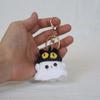 Handmade Crochet Specter Keychain Decoration Stylish Phantom Handwoven Keyring Pendant Elegant Bag and Car Accessory