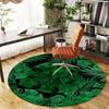 1pc Tropical Leaves Round Chair Mat Area Rug - Non-Slip, Floor Mat for Office, Bedroom, and Indoor Decor C1125174