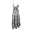 Women Summer Bandage Backless Holiday Beach Irregular Striped Printed One Piece Dress