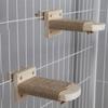 Cat Climbing Steps Senior Cat Wall Shelves 2 Pieces Space Saving Pet Paw Grinding Ladders Wooden for Indoor Kittens