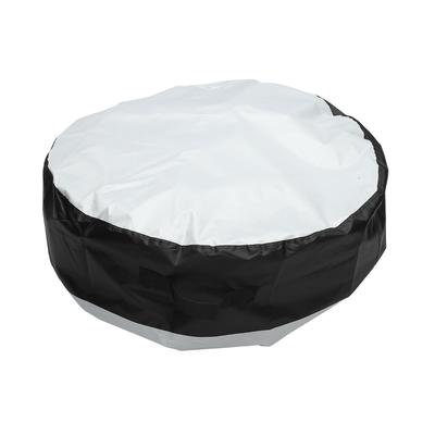 INFINAUTO 65cm Diameter 37cm Height Mini Car Tire Cover Fits 210D Oxford Fabric Black Light Gray 1pcs