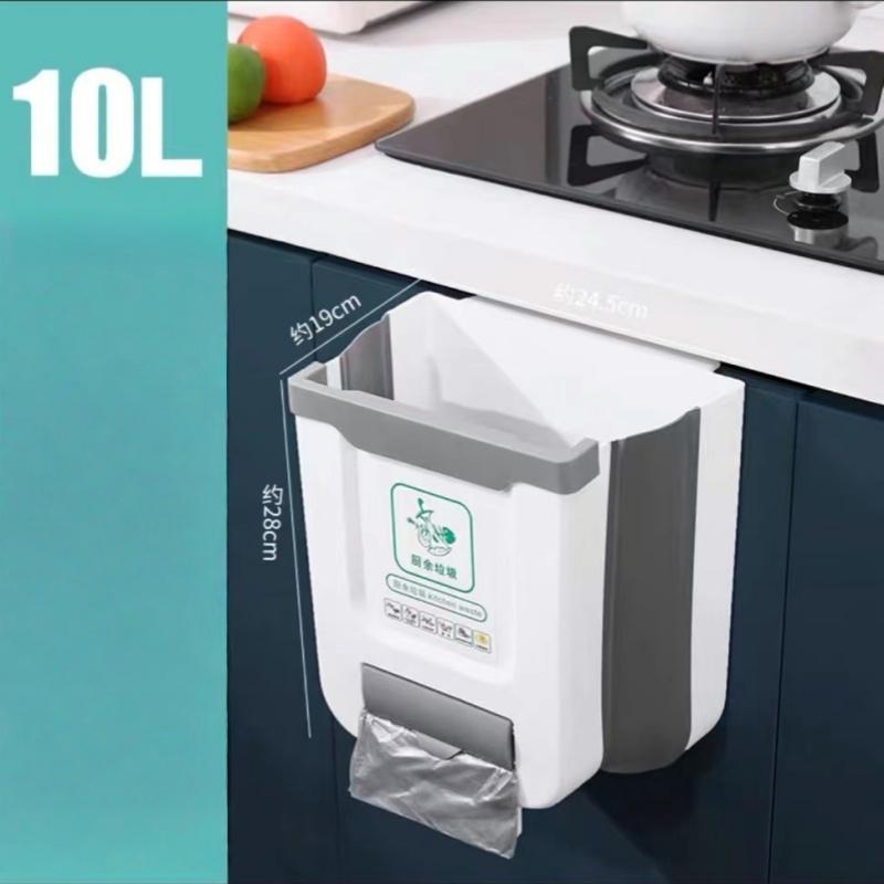 

Hanging Foldable Trash Can for Kitchen Cabinet, Multi-Scene Use in Car Bathroom Living Room, Space Saving Bin