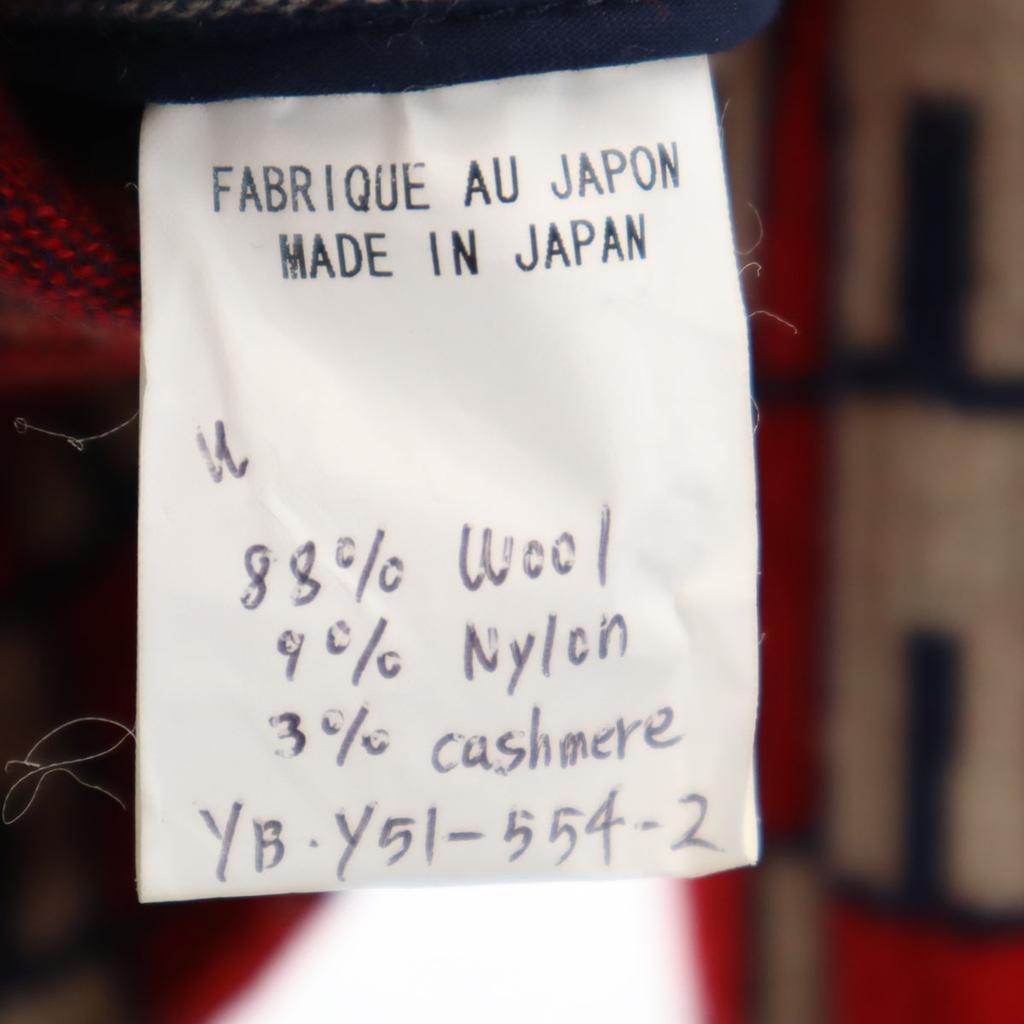 Y's Made In Japan Overall Handle Knit Jacket Red Women Used