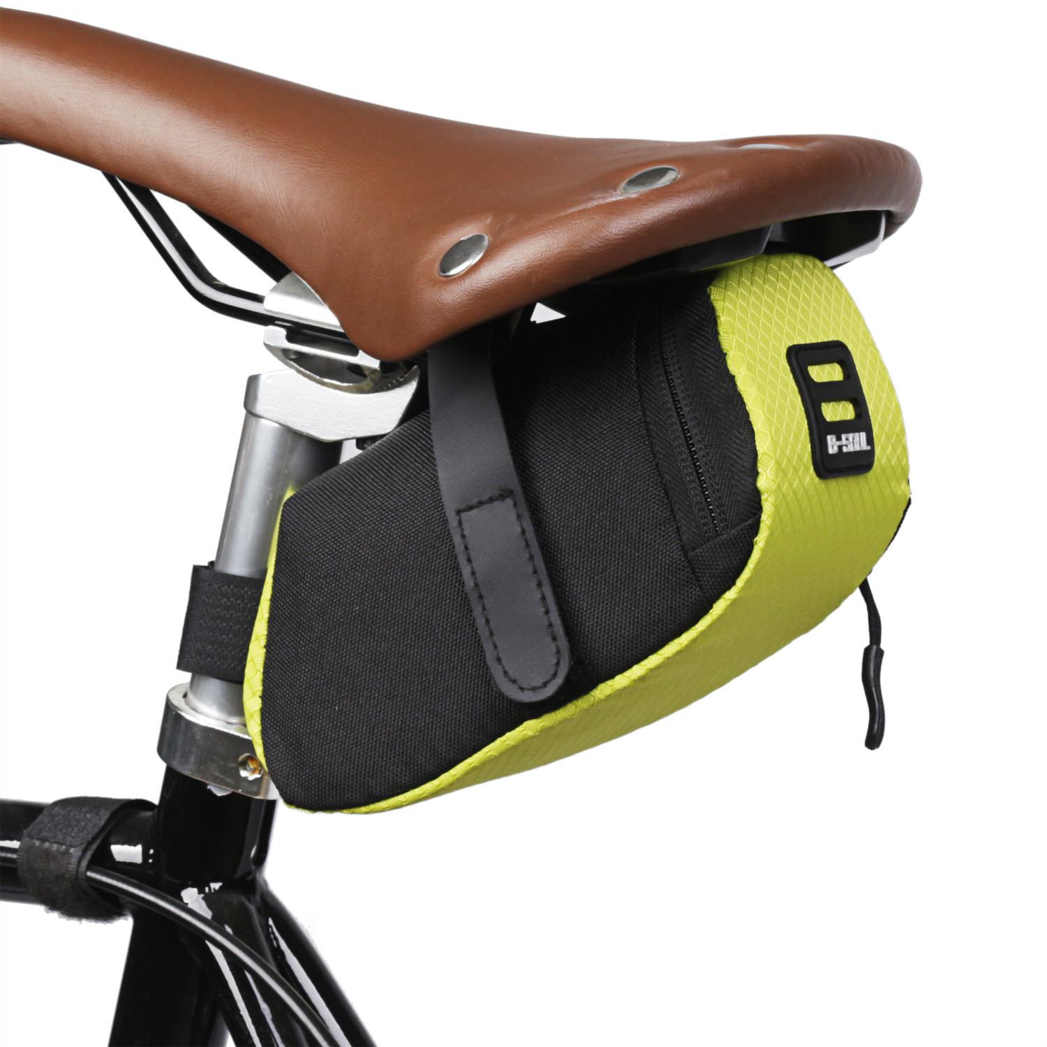 Mountain Bike Saddle Bag Travel Pouch Bicycle Tail Pack Outdoor Cycling Seat Post Storage Bag with Waterproof Material and Secure Fastening