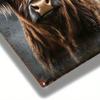Vintage Highland Cow Metal Wall Art Decor