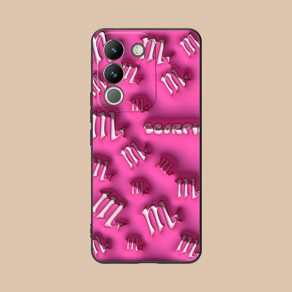 Zodiac Sign Scorpio Phone Case for VIVO V60 V50 V40 V30 V29 V27 V25 V23 Pro Lite 5G Soft TPU Shockproof Cover