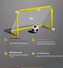 Portable Foldable Football Goal for Kids - Outdoor and Kindergarten Futsal Match Net