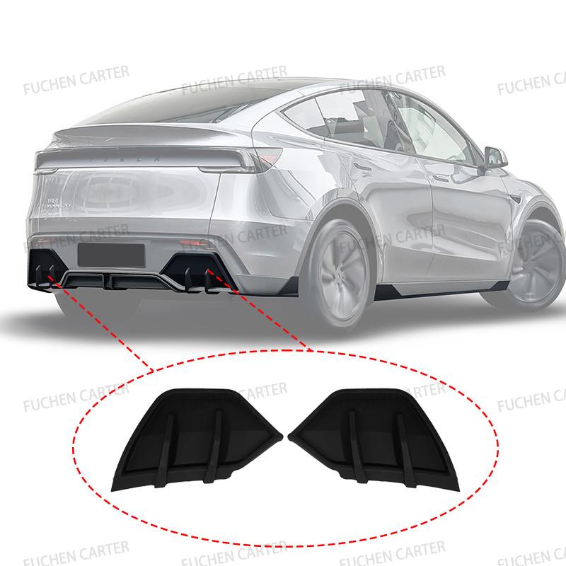 For Tesla Model Y Juniper 2025 Rear Bumper Side Corner Diffuser Lip Splitters Lower Corner Spoiler Aprons Wrap Angle Accessories