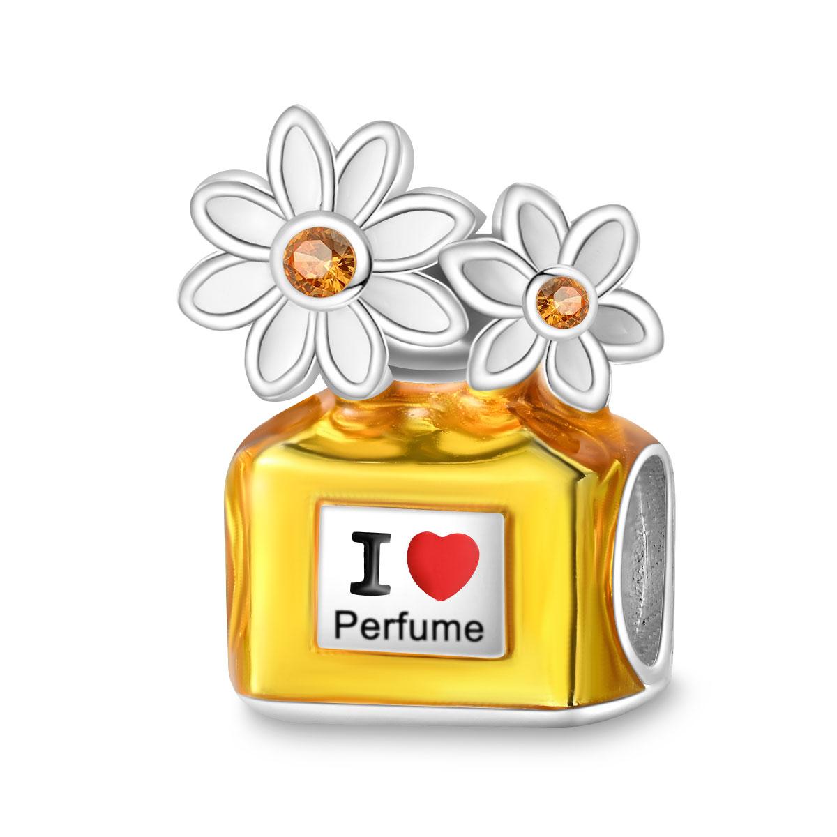 

perfume bottle daisy Charm Bead Components Copper Metal Authentic Original Bead Components Compatible With Authentic Original Charm Bead Components