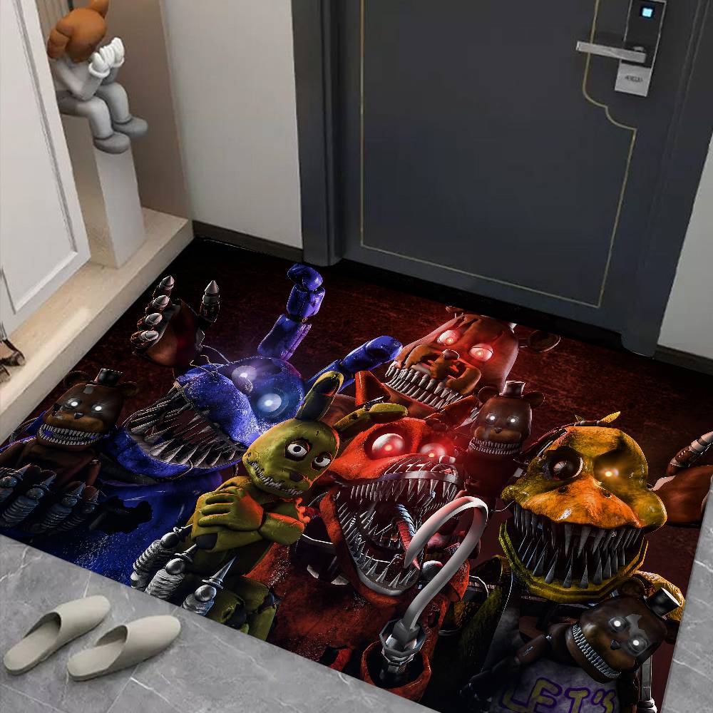 F-Fnaf F-Five-N-Nights-At-F-Freddys Anime Door Mat Anti-slip Absorb Water Long Strip Cushion Bedroon Mat Bedside Mats