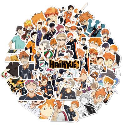 50Pcs Cartoon Anime Haikyuu Stickers Waterproof Car Guitar Luggage Skateboard Laptop Cute Funny Graffiti Sticker Kid Toy