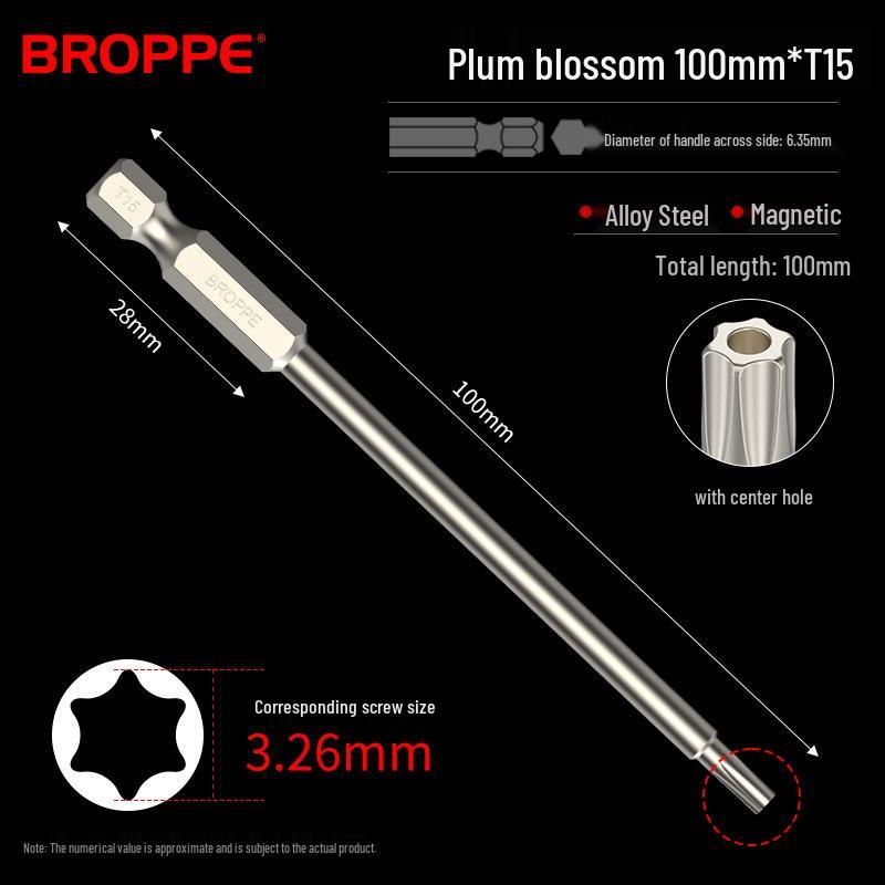 Plum Blossom Magnetic Drill and Screwdriver Bit Set