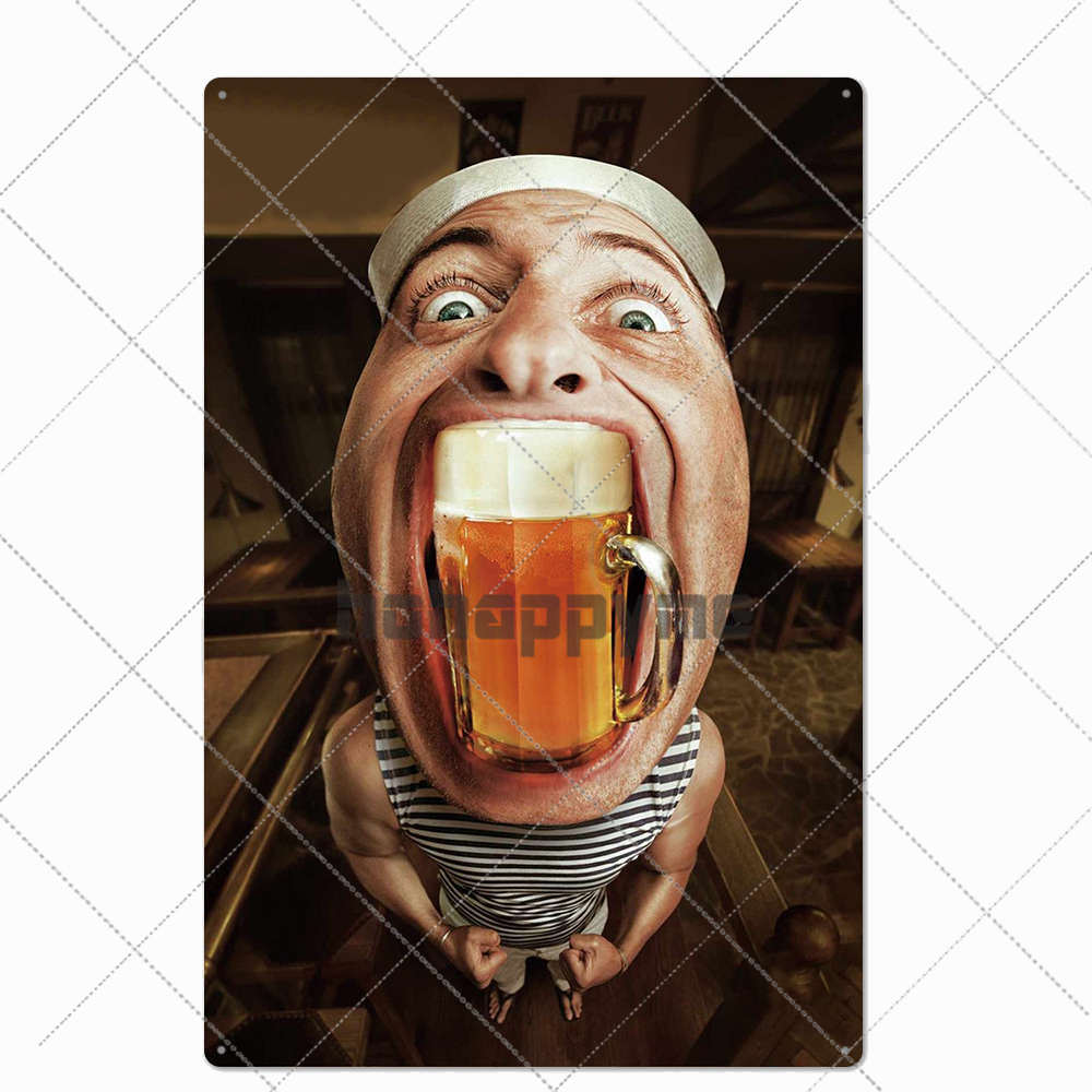 Beer Vintage Metal Tin Signs Bar Poster Pub Club Cafe Wall Decoration Retro Plaque Home Decor 20*30cm