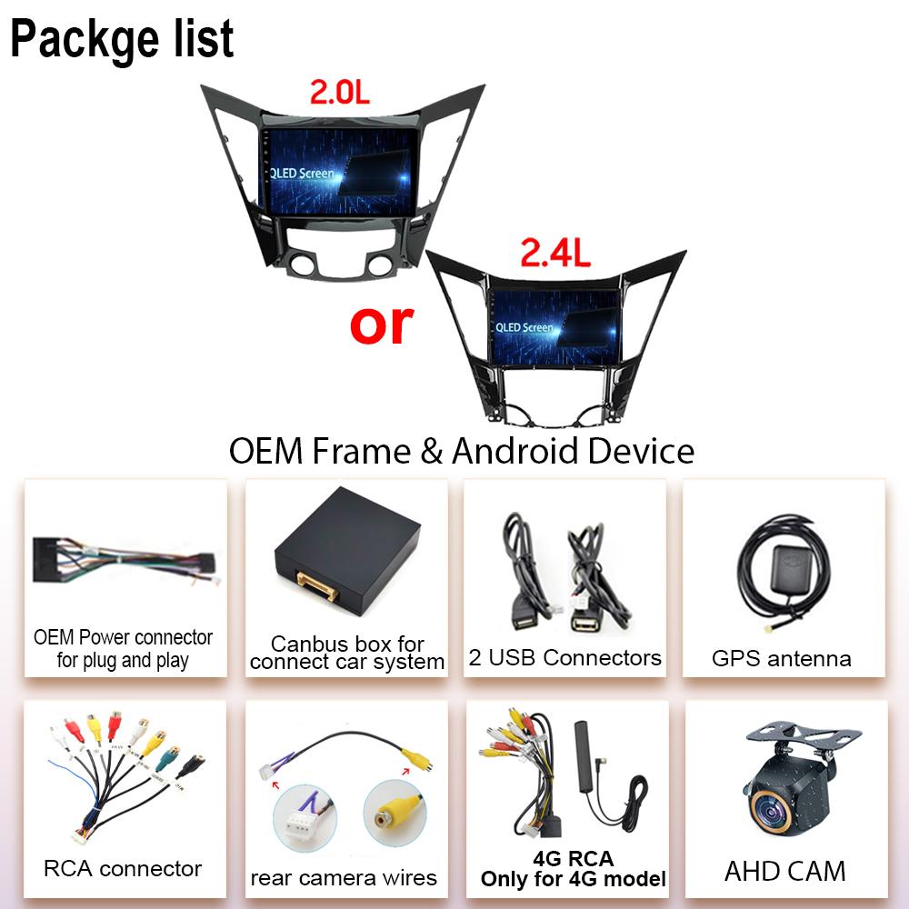 For Hyundai Sonata 6 YF 2009 - 2015 Android 14 Car Radio Multimedia Video Player GPS Navigation AI Voice 4G CarPlay Head Unit