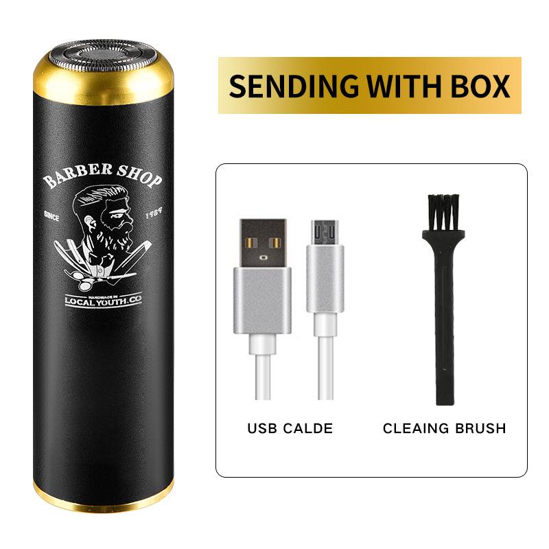 Wiederaufladbarer Herren-Reise-Elektro-Rasierer mit Doppelkopf