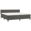 Maison Exclusive - Sommier à lattes de lit et matelas Gris foncé 200x200cm Velours
