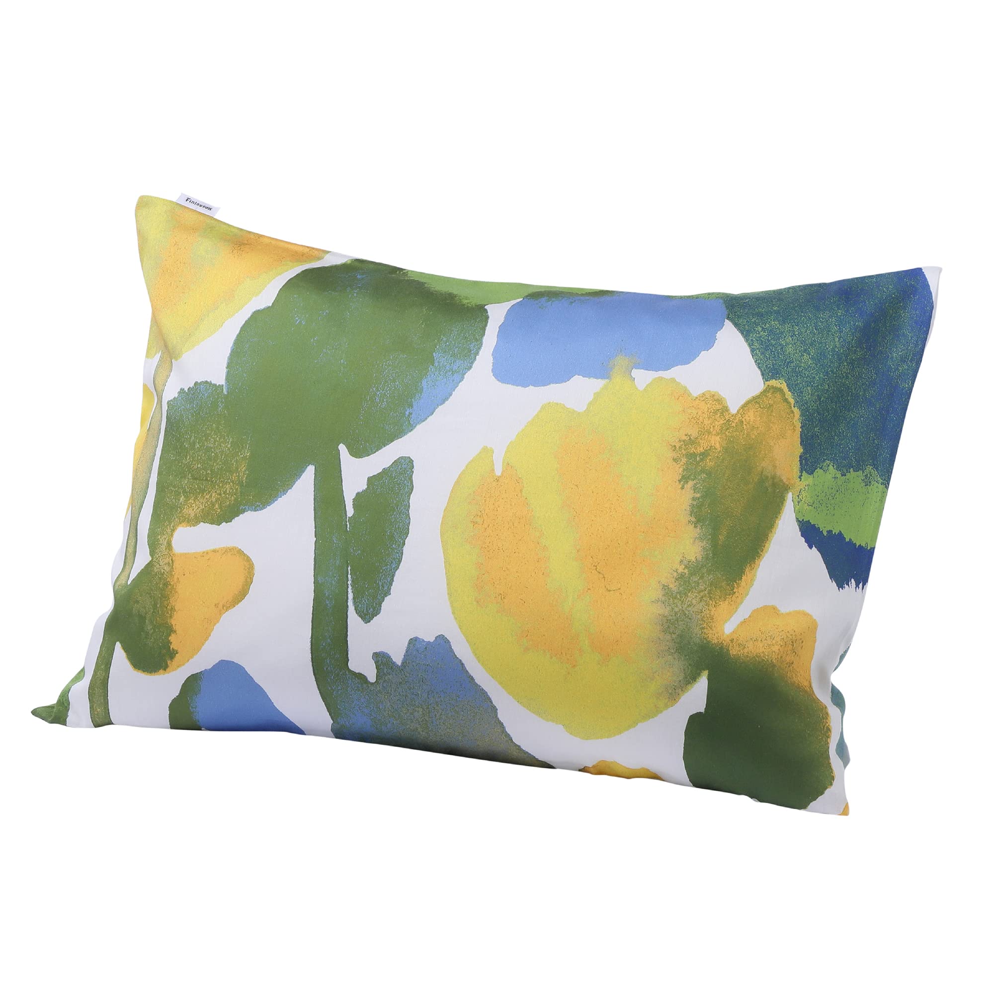 

nishikawa Pillowcase Compatible with 63x43cm pillow size Wide size Washable Cotton Finlayson Kumpura Made in Japan Yellow PJ03250694 [Nishikawa] 100%