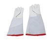 1 Pair Antifreeze Gloves 45cm Long Cowhide Work Gloves for Liquid Nitrogen Dry Ice Handling High and Low Temperature